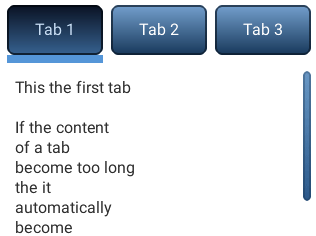 Tabview example in LittlevGL
